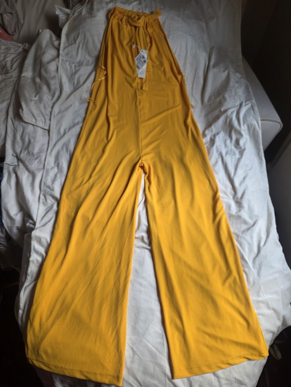 Zara flowy orange jumpsuit Stretchy size S BNWT - Picture 11 of 15